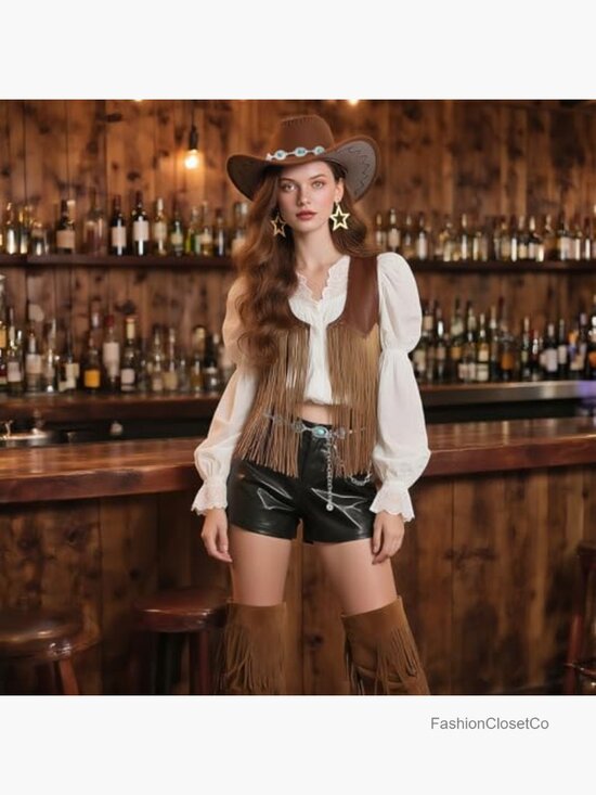 Western Turquoise Chain Belt & Hat Band - Metal Concho Cowgirl Accessory main image 6